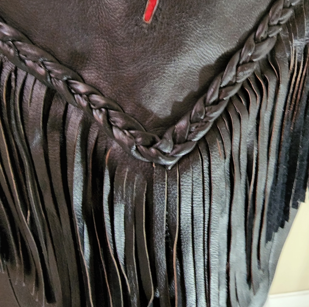 BIKER'S LEATHER STUFF Lady Rider Black Vest Plus Size 3XL - Picture 12 of 16